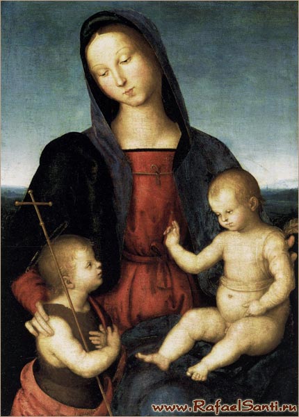 Мадонна с Младенцем и Иоанном Крестителем, или Мадонна Диоталеви. Рафаэль / www.RafaelSanti.ru