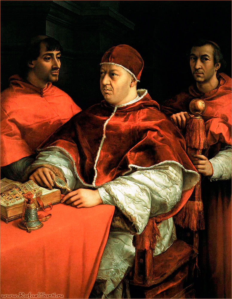 Портрет папы Льва Х с двумя кардиналами. Рафаэль / www.RafaelSanti.ru