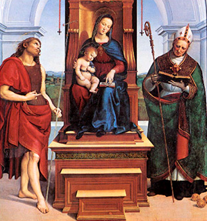  Мария с Младенцем, с Иоанном Крестителем и Св. Николаем. Рафаэль