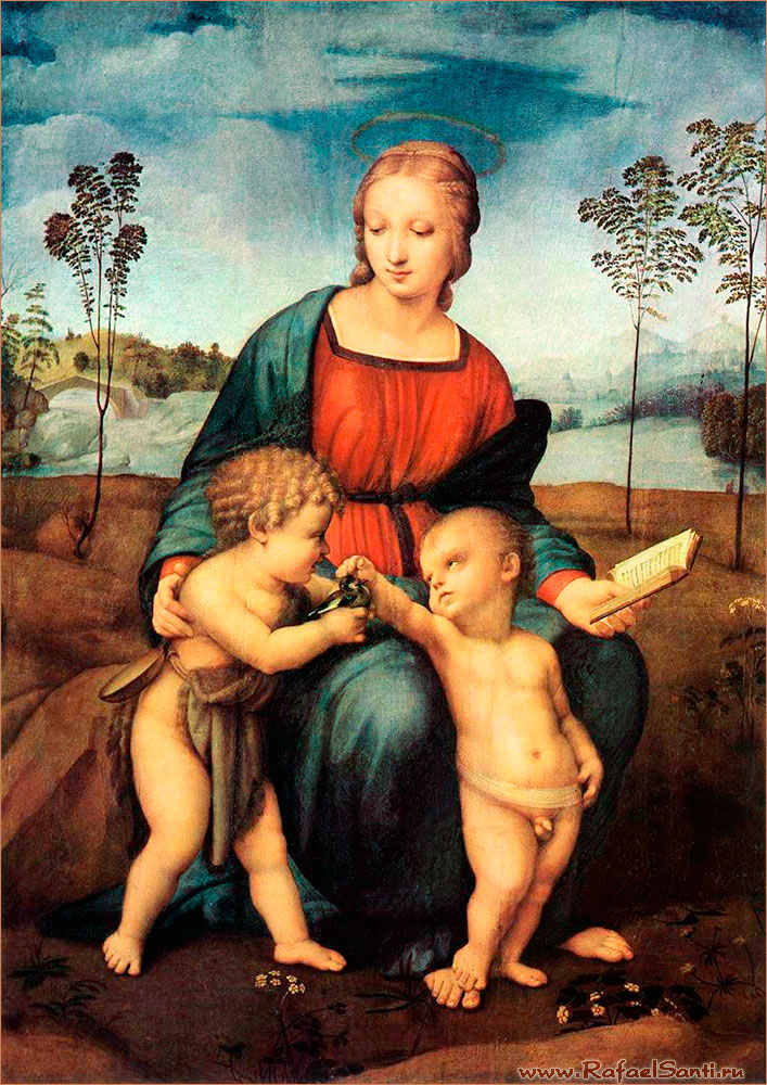 Мадонна со щегленком, или Мария с Младенцем и Иоанном Крестителем. Рафаэль / www.RafaelSanti.ru