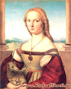 Портрет дамы с единорогом. Рафаэль. 1505-1506 гг. Рим, галерея Боргезе.