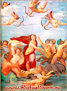 Триумф Галатеи. Рафаэль. 1511-1514 гг. Вилла Фарнезина, Рим.